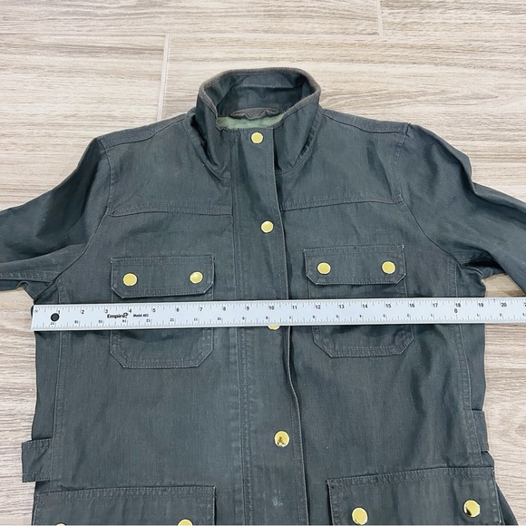 J. Crew Dark Gray Utility Jacket with Gold Accents - Picture 3 of 5